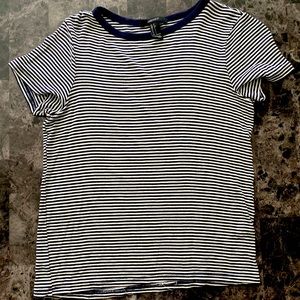Forever 21 Navy and White Striped Tee